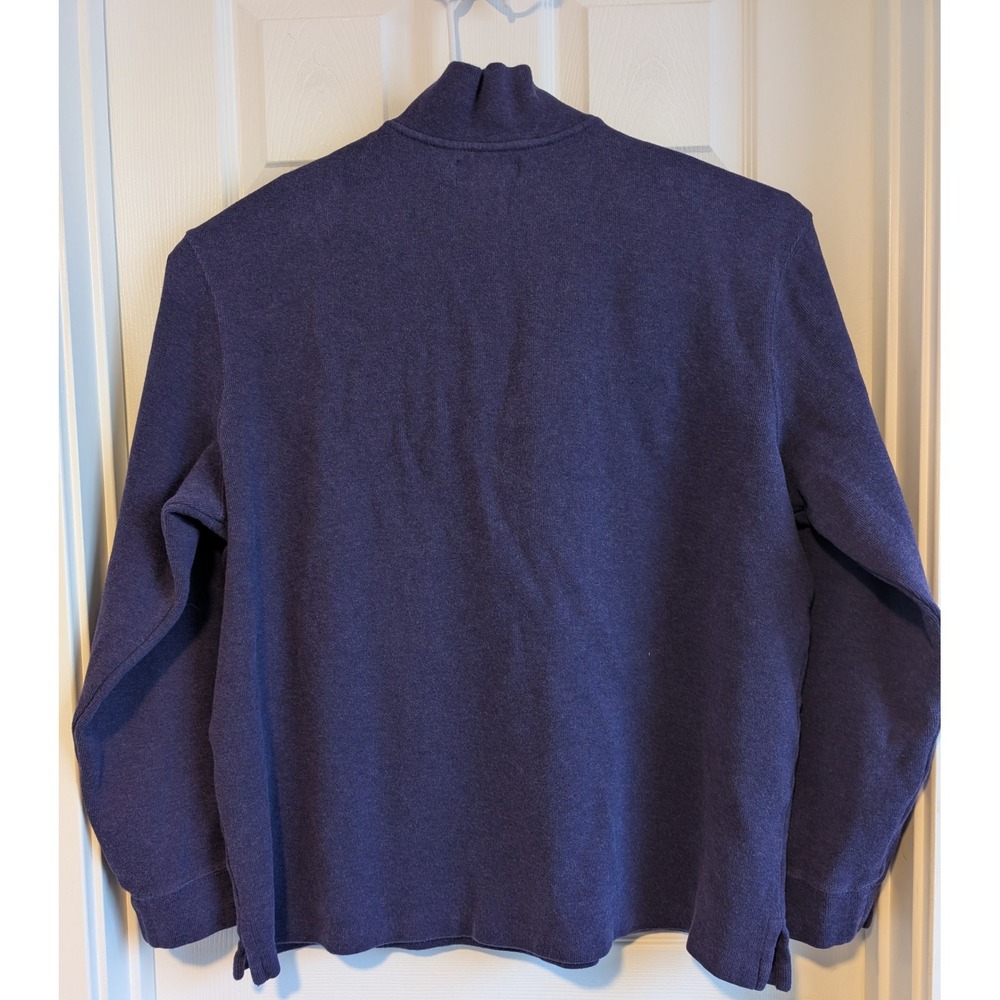 Polo Ralph Lauren Mens XXL Purple 1/4 Zip Cotton Pullover Sweater Pony Logo NICE - Picture 4 of 6